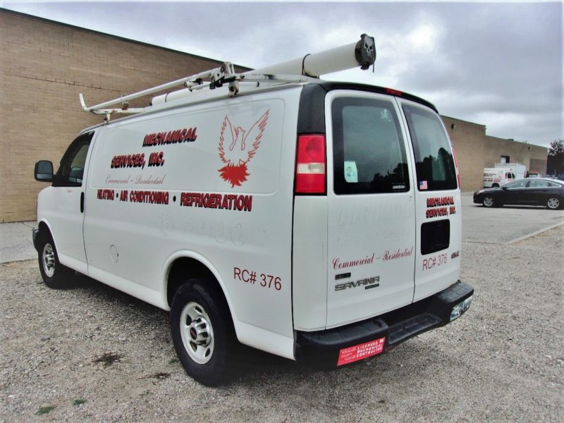 back of white van for sale at maltz auto auctions