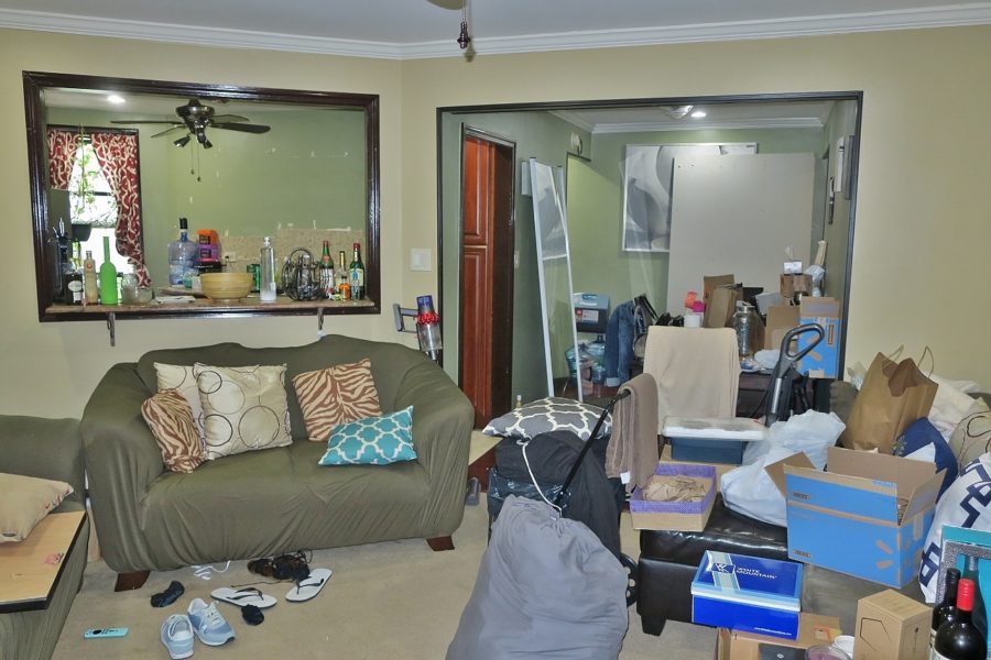 living room area of house up for sale at Maltz Auctions in New York