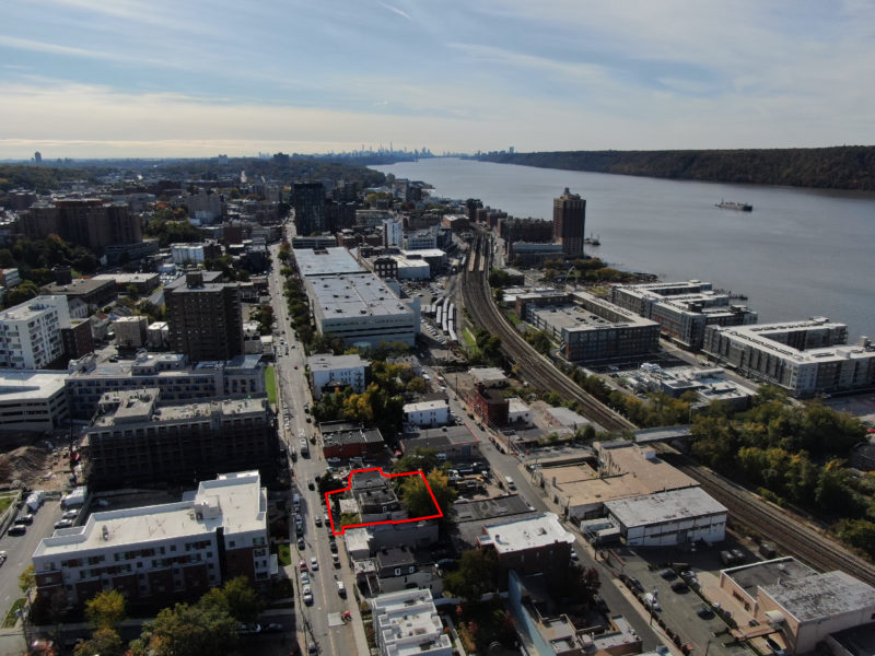 aerial view of redevelop site for sale at maltz auctions in new york
