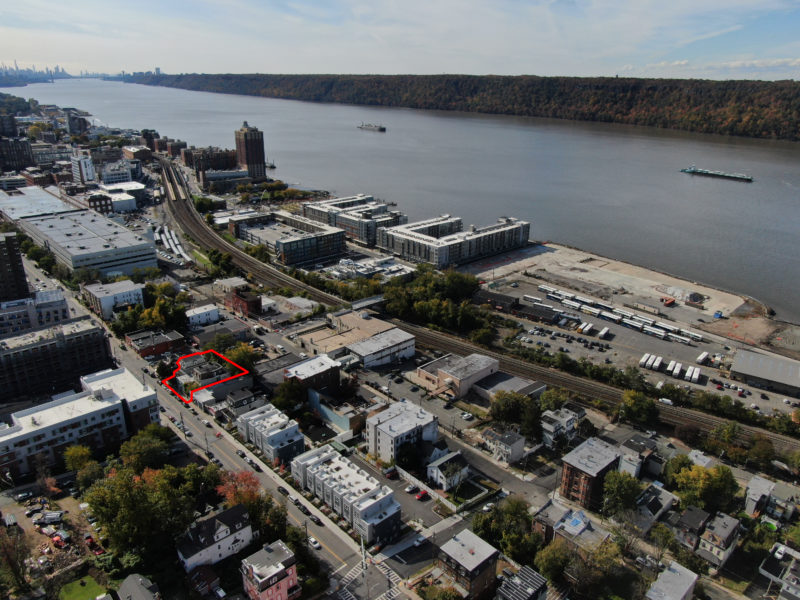 aerial view of redevelop site for sale at maltz auctions in new york