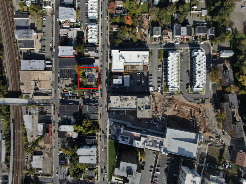 aerial view of redevelop site for sale at maltz auctions in new york